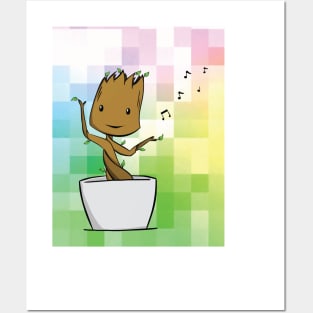 Little Groot Multicolor Posters and Art